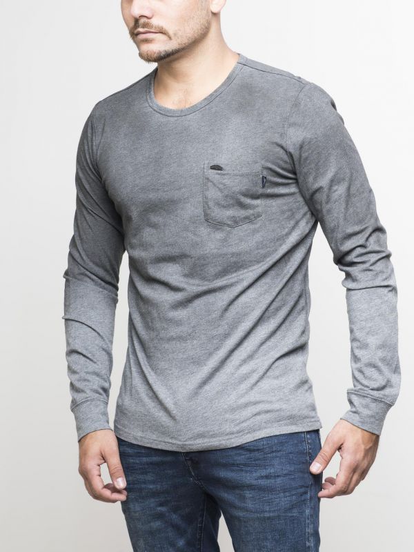 חולצת טי ארוכה עם רוכסן לגברים