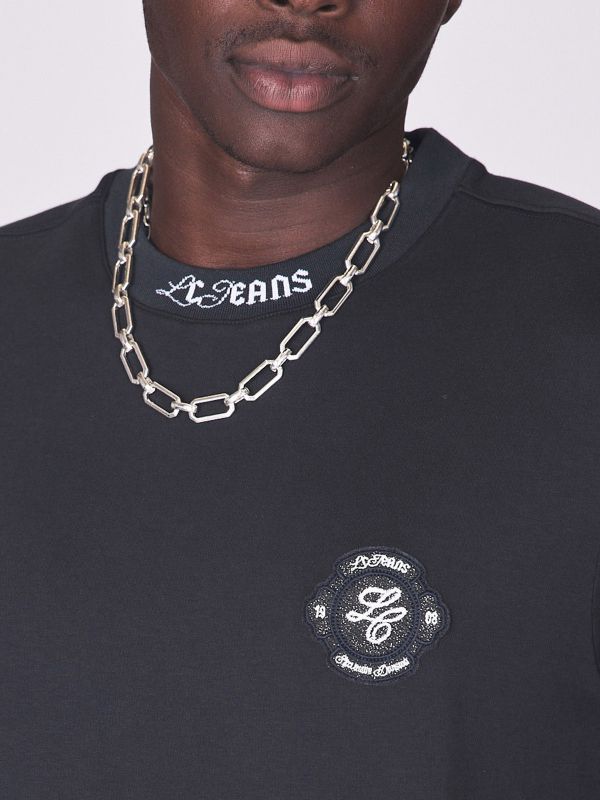 חולצת טי ארוכה עם הדפס אחורי לגברים