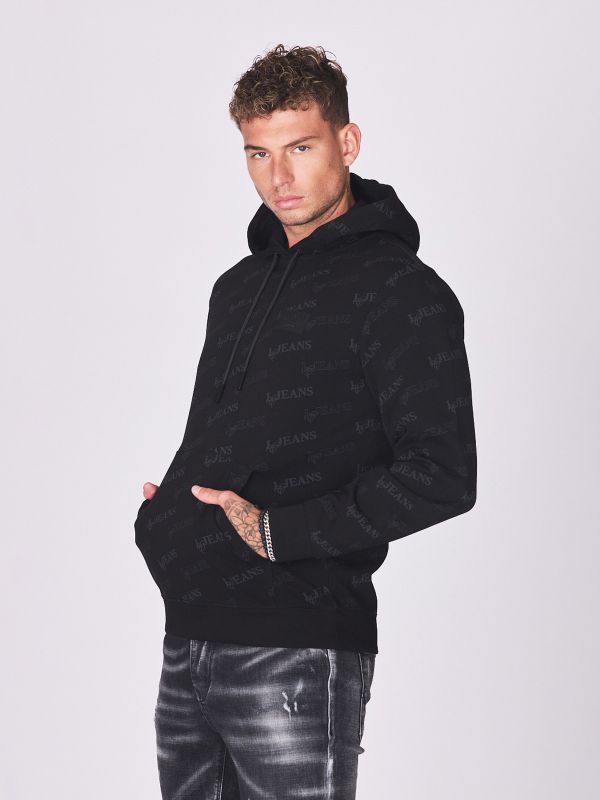 סווטשירט עם הדפס טקסטורה לגברים