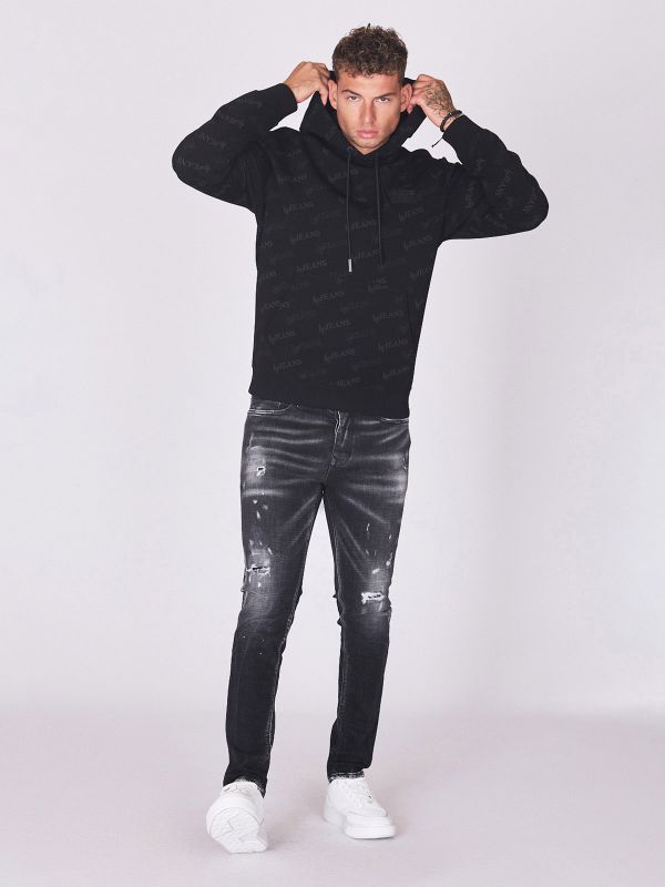 סווטשירט עם הדפס טקסטורה לגברים