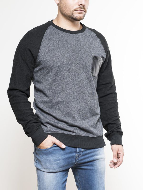 סווטשירט עם הדפס טקסטורה לגברים