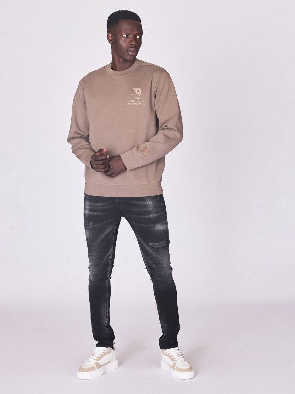 34 סווטשירט אוברסייז עם הדפס לגברים