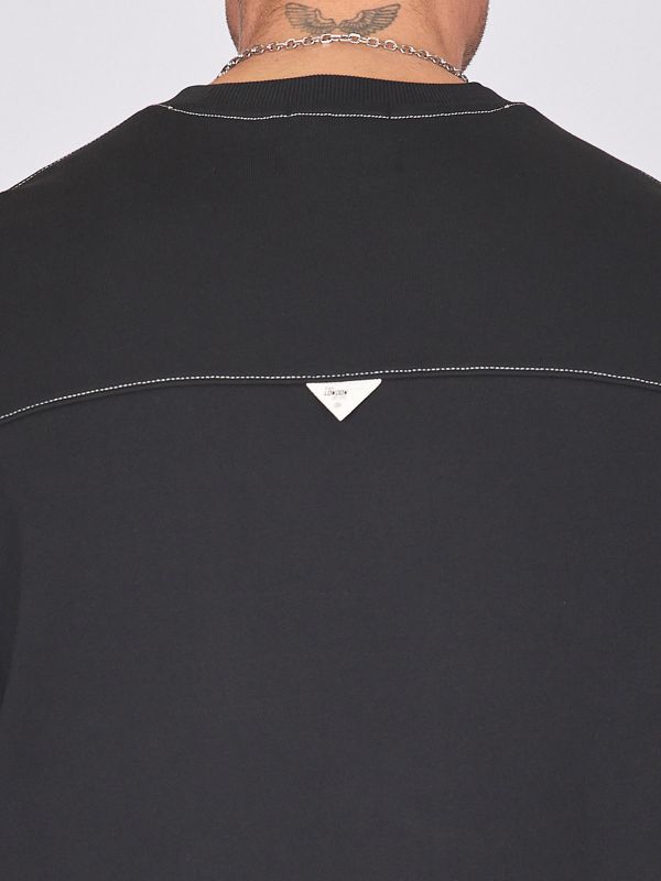 סווטשירט עם תפרים בולטים לגברים