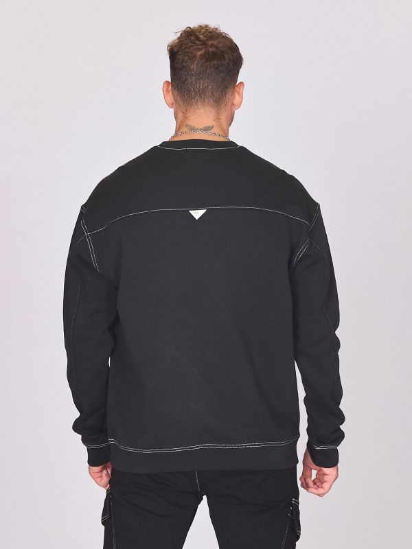 סווטשירט עם תפרים בולטים לגברים