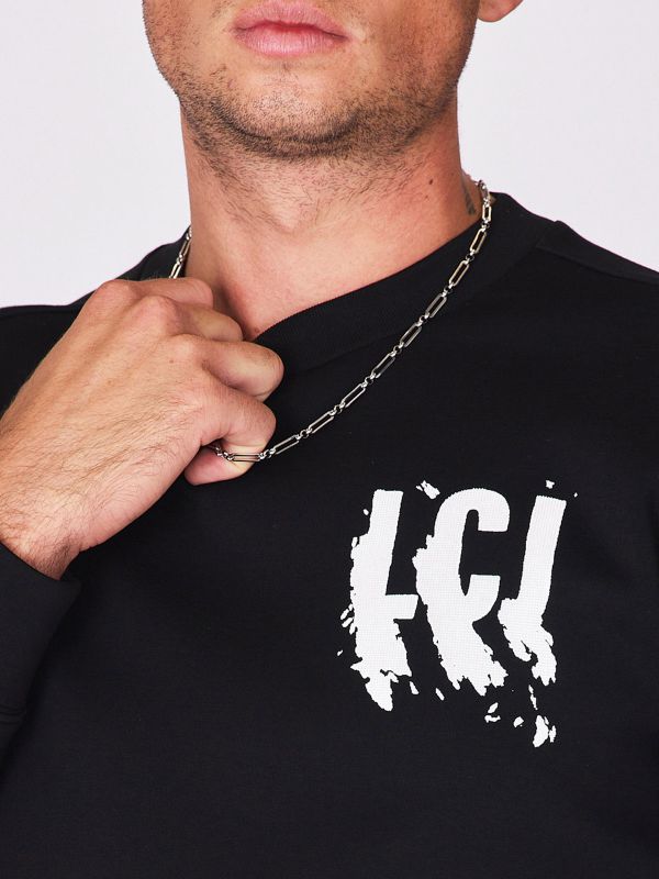 סווטשירט עם כיתוב גרפי לגברים