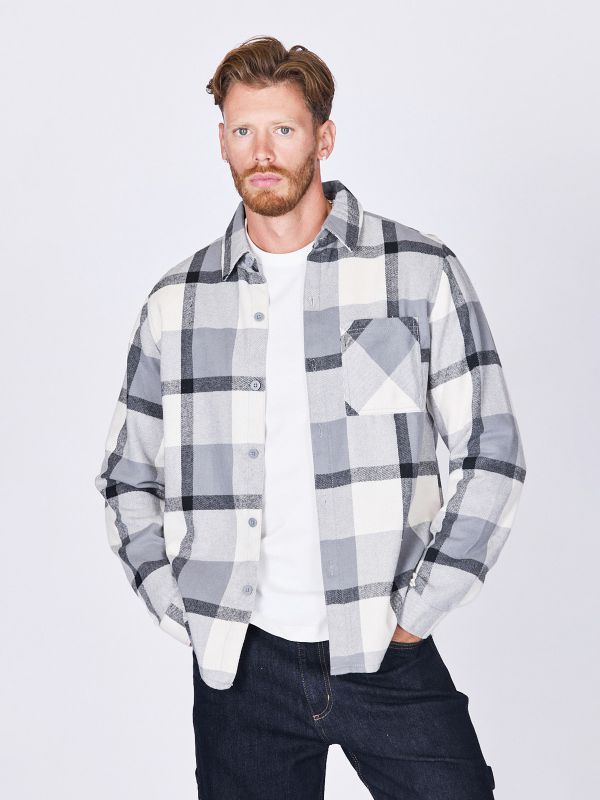 חולצת פלנל משובצת לגברים