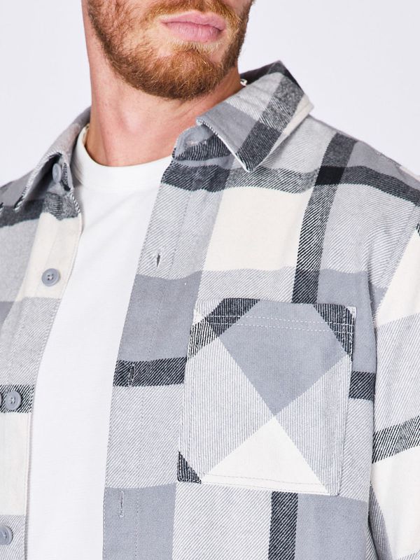 חולצת פלנל משובצת לגברים