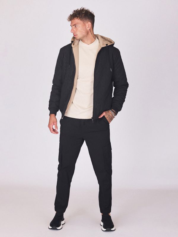 ג’קט דו-גוני עם בטנה כהה לגברים