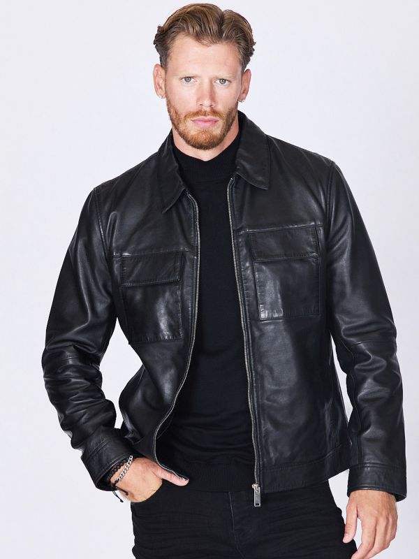 ז’קט עור אופנתי לגברים