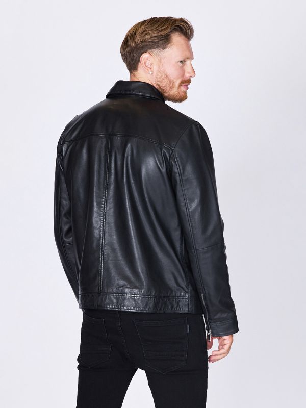 ז’קט עור אופנתי לגברים