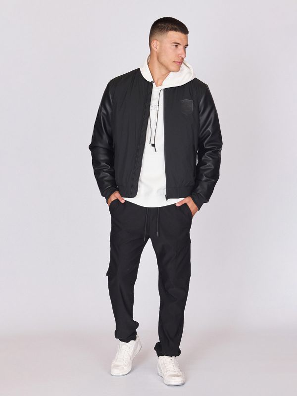 מעיל בומבר עם פרווה לגברים