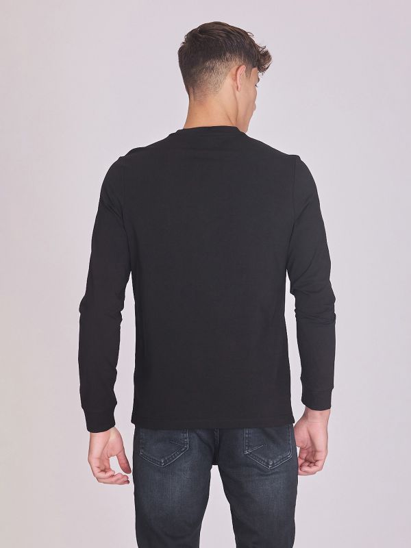 חולצת טי ארוכה עם טקסטורה לגברים