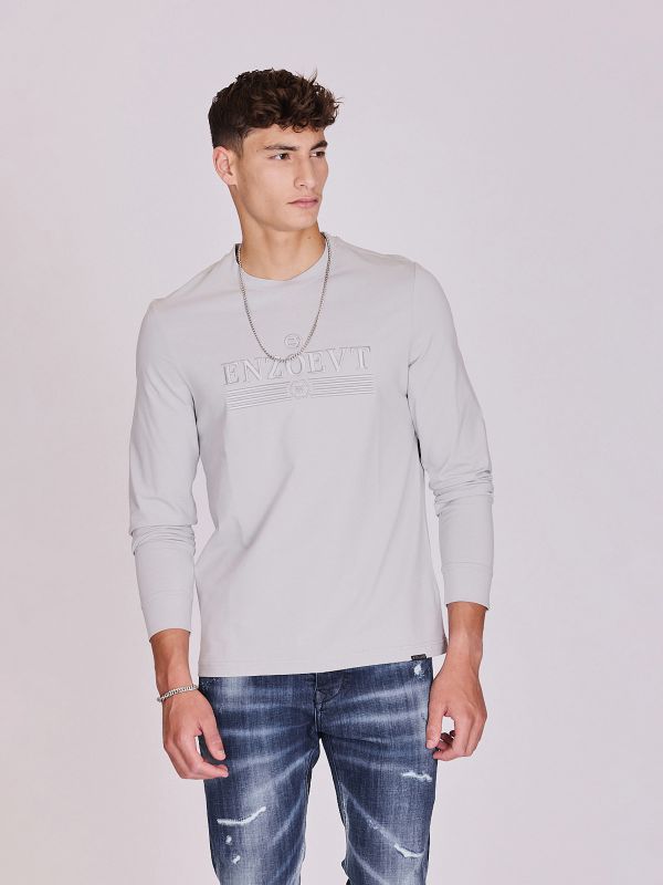 חולצת טי ארוכה בגזרה רחבה לגברים