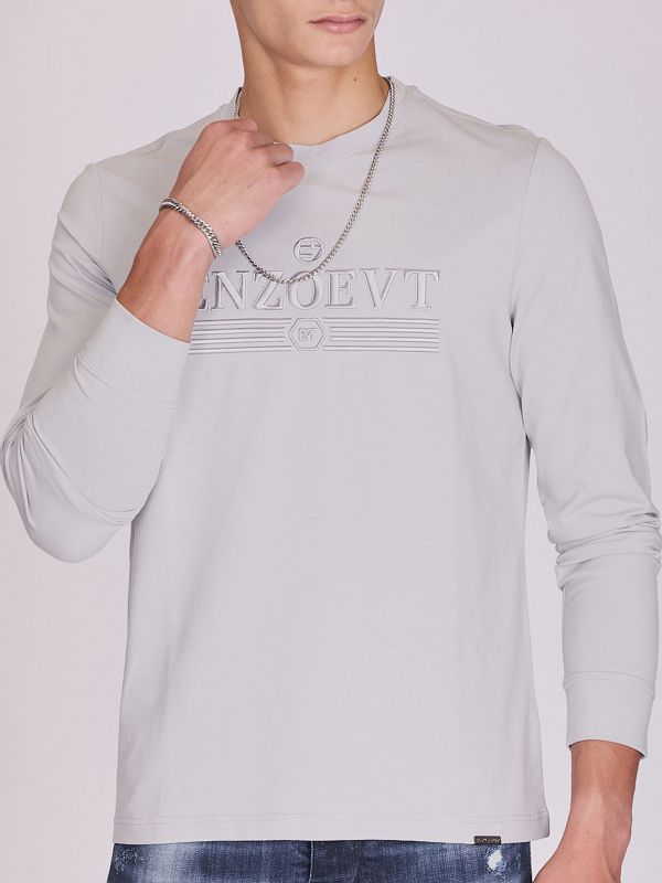 חולצת טי ארוכה בגזרה רחבה לגברים