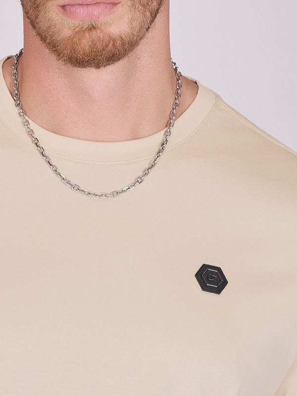 חולצת טי ארוכה עם צווארון לגברים