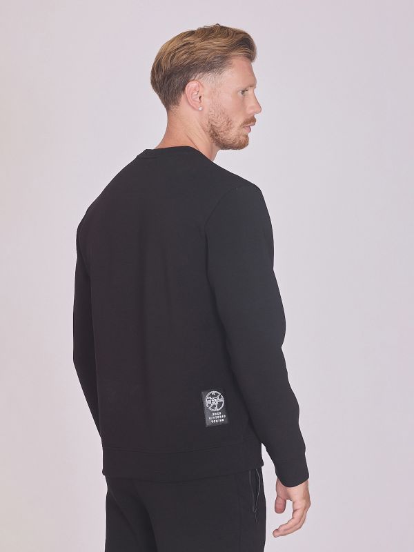 סווטשירט עם הדפס עגול לגברים