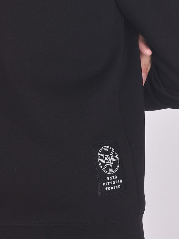 סווטשירט עם הדפס עגול לגברים