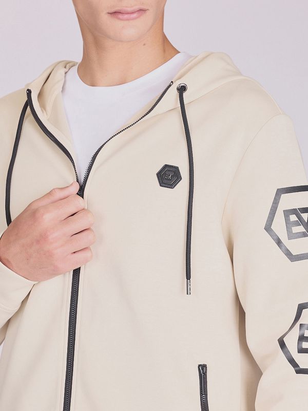 קפוצ’ון אוברסייז עם כיתוב לגברים