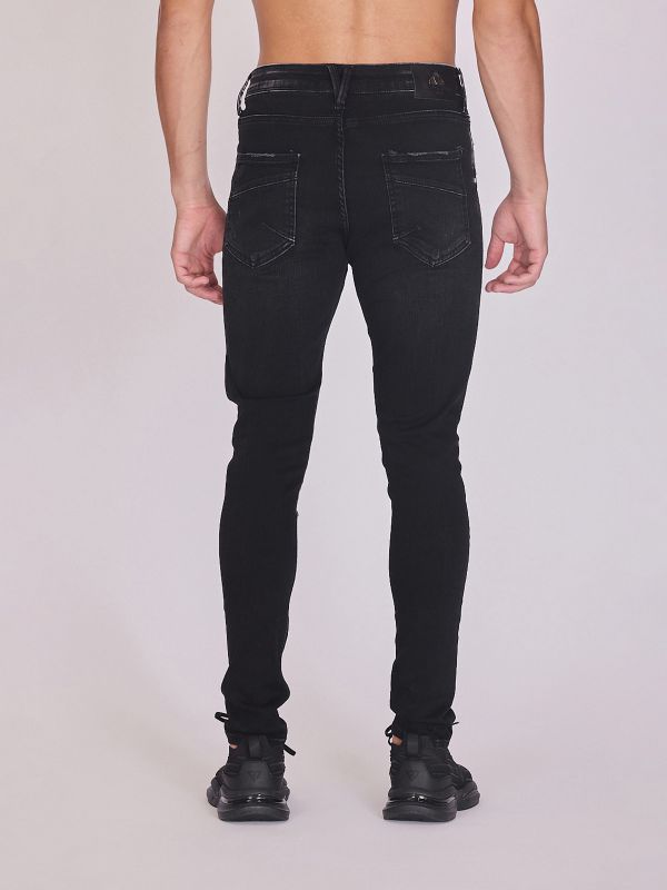 ג’ינס כהה עם קרעים לגברים