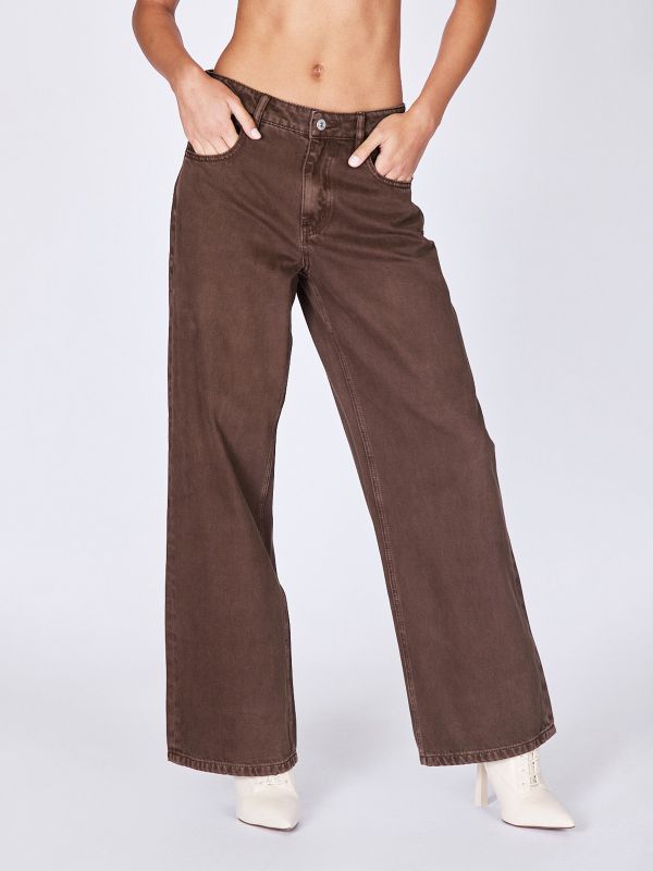 ג’ינס בגרה רחבה רחבים לנשים