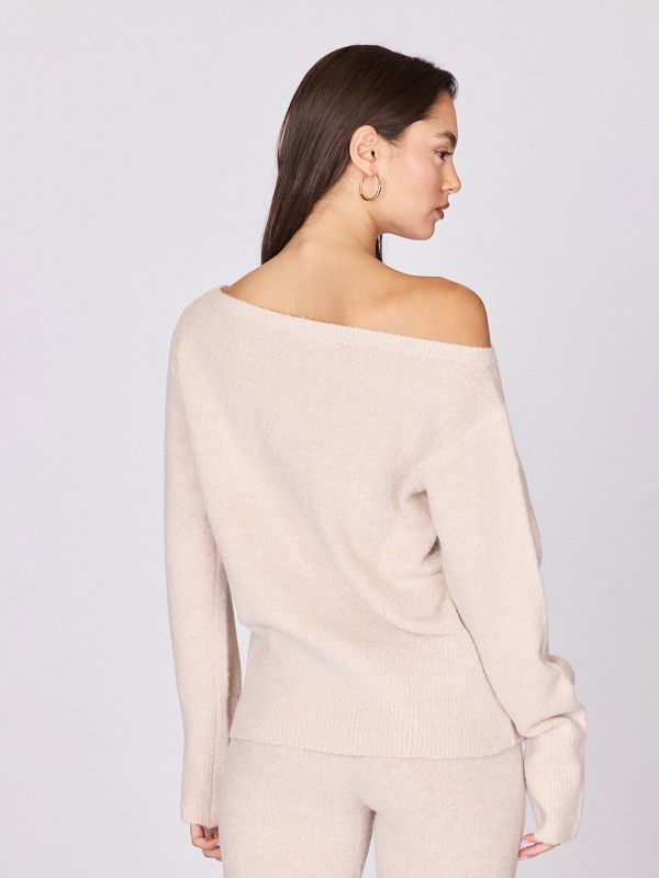 חולצת סריג עם שרוולים ארוכים לנשים