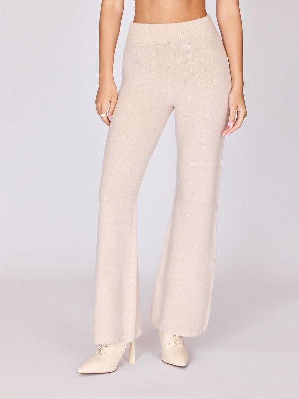 מכנסי סריג רחבים לנשים