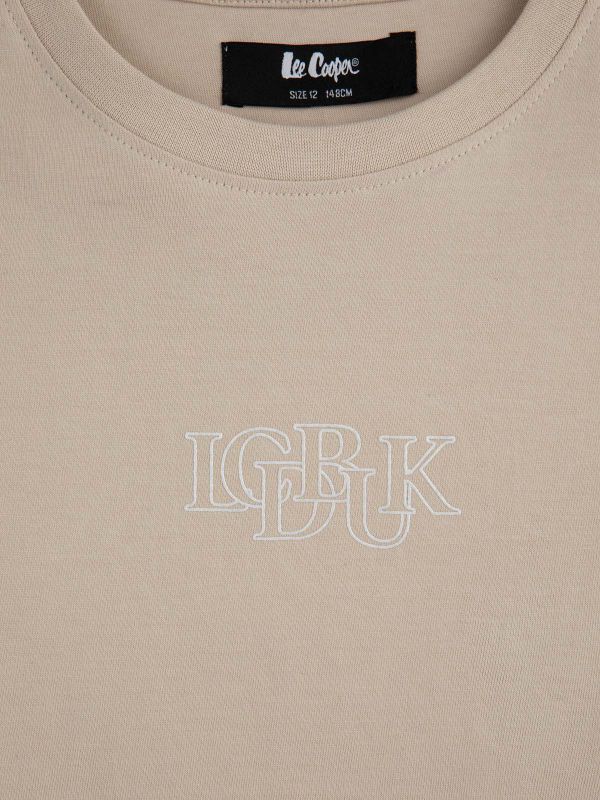 טי ארוך עם הדפס בנים