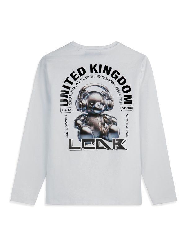 טי ארוך עם הדפס בנים