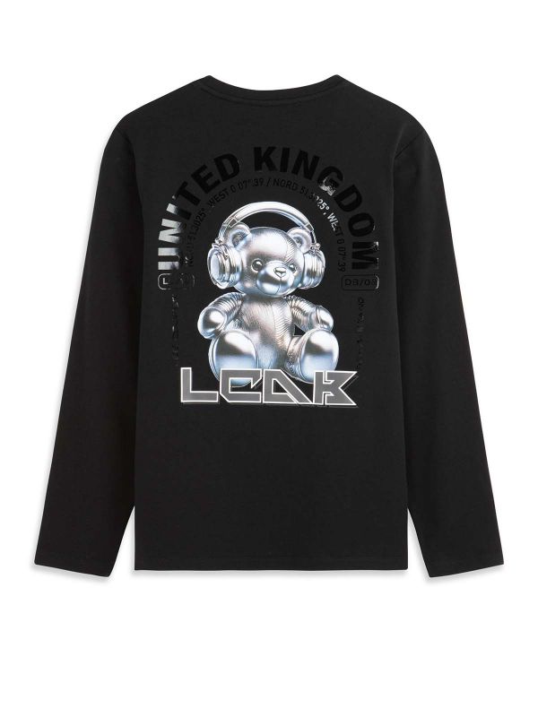 טי ארוך עם הדפס בנים