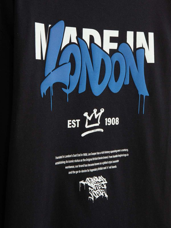 טי ארוך הדפס כיתוב בנים