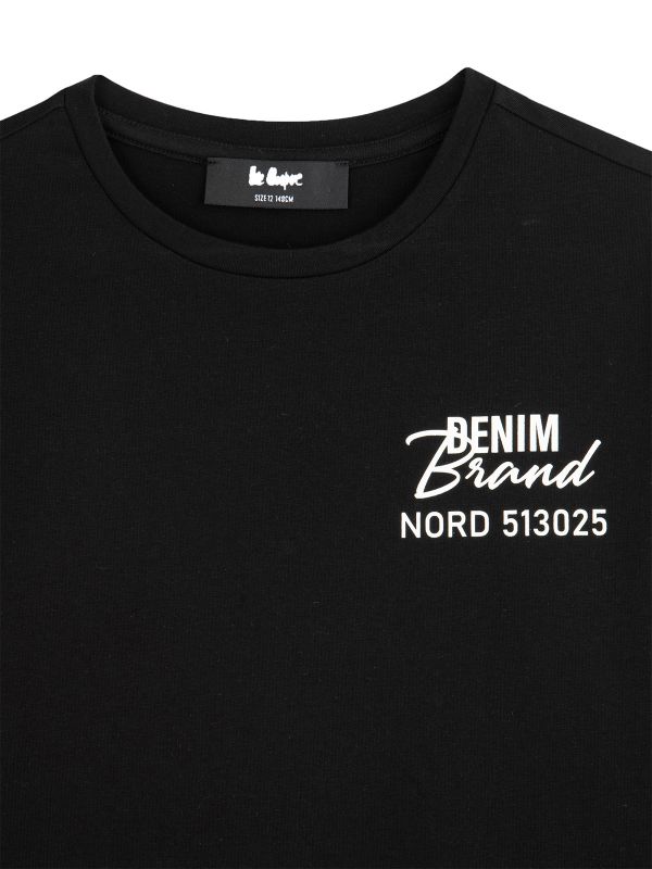 טי ארוך עם הדפס בנים