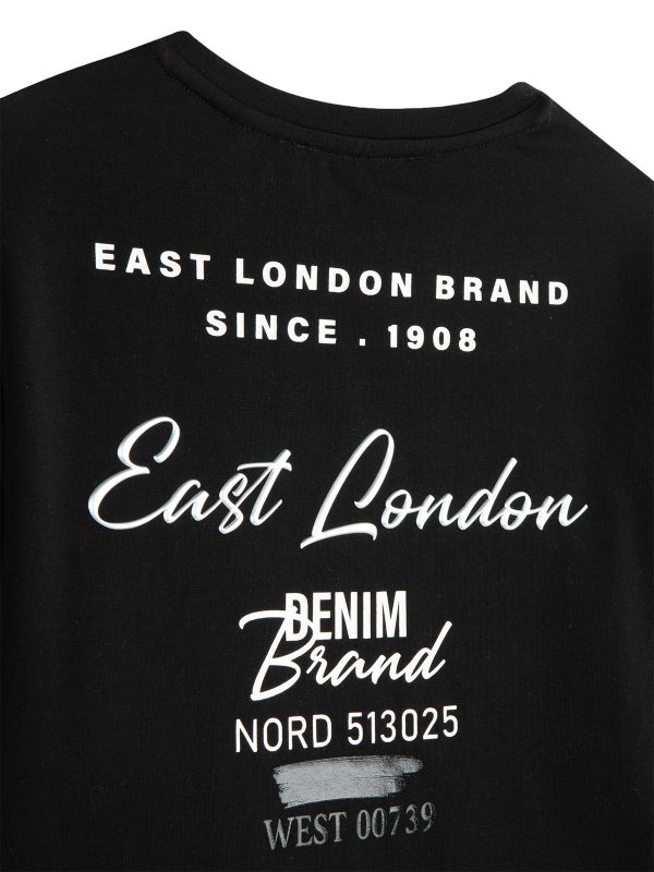 טי ארוך עם הדפס בנים