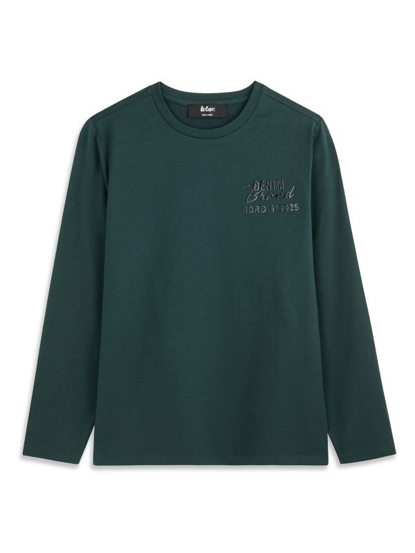 טי ארוך עם הדפס בנים