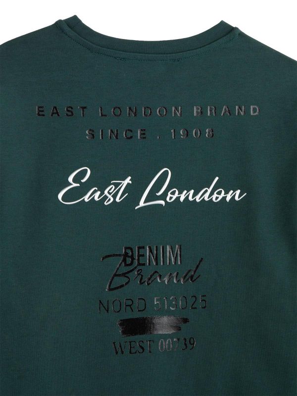 טי ארוך עם הדפס בנים