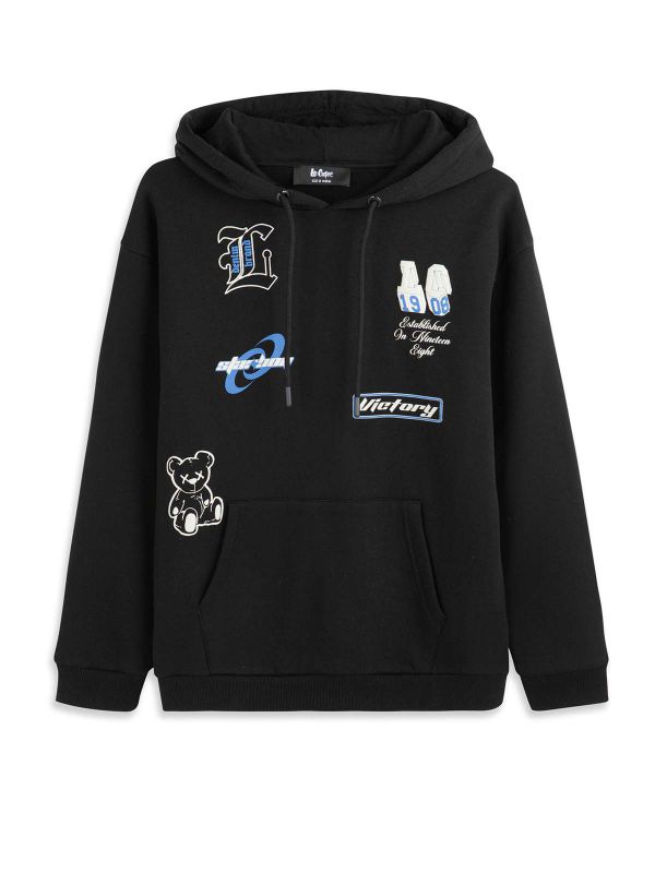 קפוצ’ון עם הדפסי מדבקה בנים