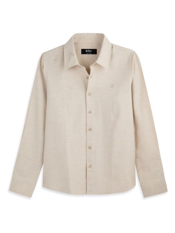 חולצת אריג מכופתרת בנים