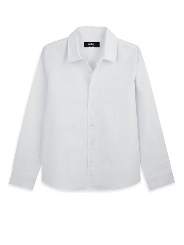 חולצת אריג מכופתרת בנים