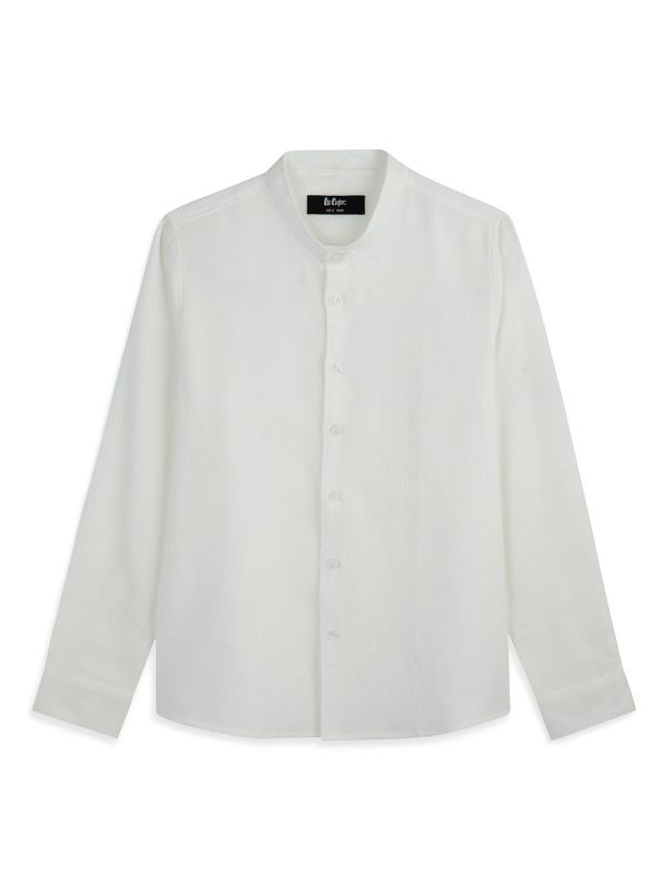 חולצת אריג מכופתרת בנים