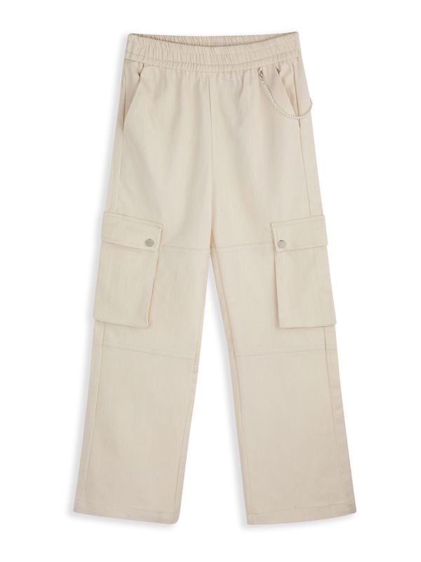 מכנסי קרגו כיסים מודגשים בנות
