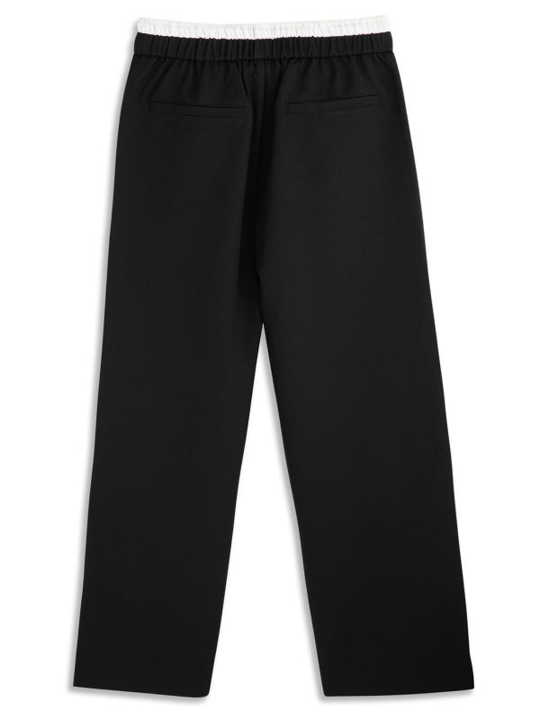 מכנסיים חלקים גזרה רחבה בנות