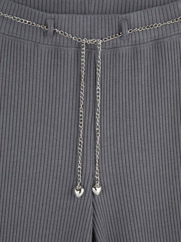 מכנסי ריב לילדות  בגזרה רחבה