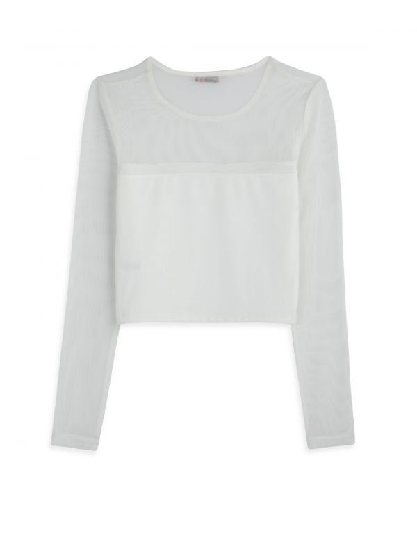 טי ארוך חלק בנות