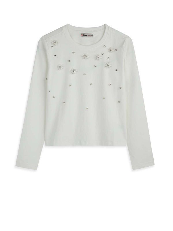 טי ארוך עם הדפס בנות