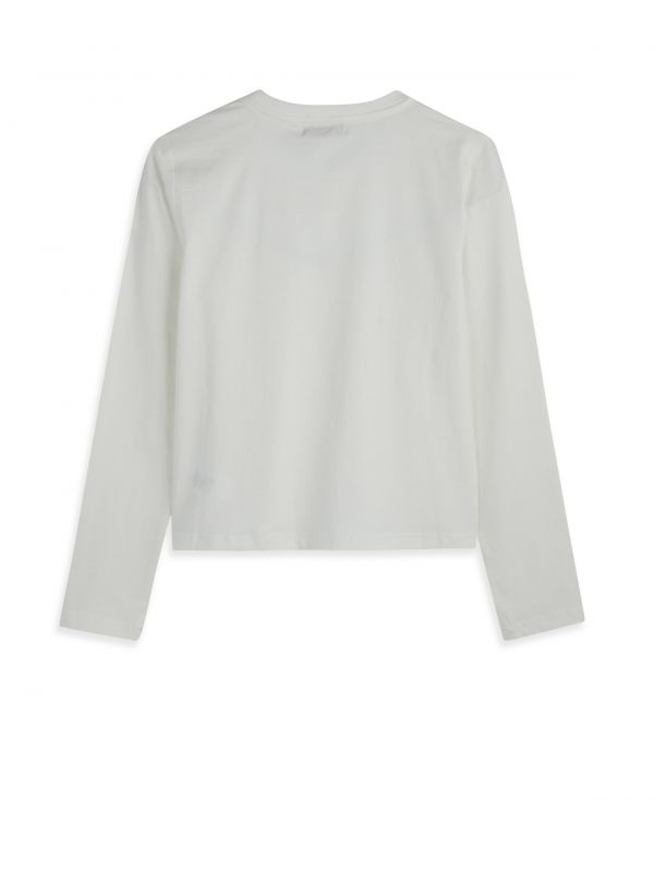 טי ארוך עם הדפס בנות