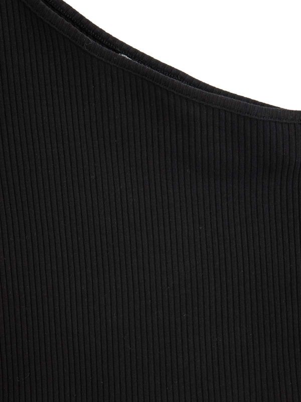 טי ארוך קרופ א-סימטרית בנות