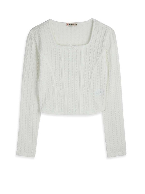 קרדיגן קרופ סרוג בנות