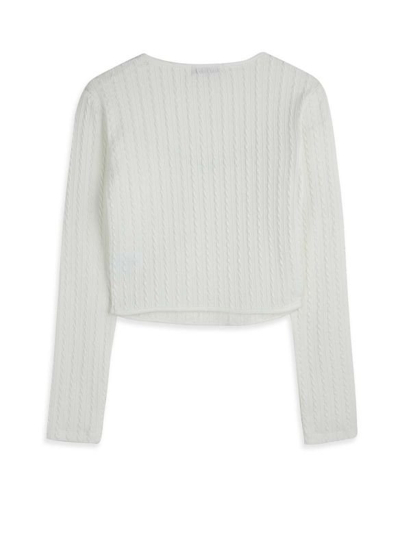 קרדיגן קרופ סרוג בנות