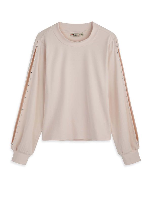 חולצת בסיס ארוכה עם שרוולים פתוחים בנות