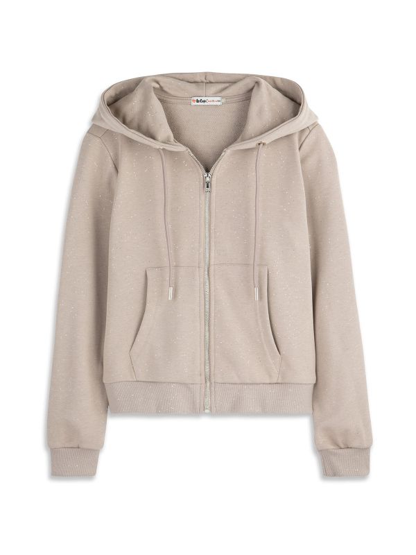 קפוצ’ון קרופ עם רוכסן בנות