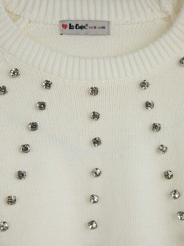 סריג קרופ מעוטר בנות